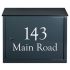 Anthracite Grey Personalised Letterbox - Taylor