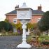 Decorative Freestanding, Aluminium Letter Box in White With Ornate Design