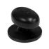 Black iron centre door knob oval