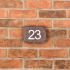 Slate paddlestone number sign - small