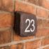 Slate paddlestone number sign - small