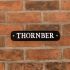 Black Aluminium Rectangle House Sign - 30.5 x 6.5cm 