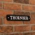 Black Aluminium Rectangle House Sign - 30.5 x 6.5cm 