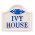 Cream Painted Bridge Aluminium House Sign - 19 x 17cm