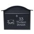 Black Personalised Letterbox - Dublin