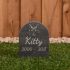 Pet Gravestone with motif | 19 x 11cm | smooth grey slate