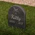 Pet Gravestone with motif | 19 x 11cm | smooth grey slate