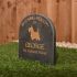 Pet Gravestone with motif | 29 x 20cm | smooth grey slate