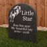 Pet Gravestone with motif | 41 x 27cm | smooth grey slate