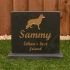 Large Slate Pet Headstone on plinth