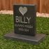 Small Slate Pet Headstone on plinth