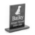 Small Slate Pet Headstone on plinth