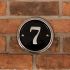 Aluminium Round House Number - 16cm diameter