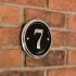 Aluminium Round House Number - 16cm diameter