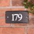 Rustic Slate House Number with 3 digits 