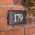 Rustic Slate House Number with 3 digits 