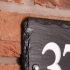 Square Rustic Slate House Number - 15 x 15cm