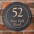 Rustic Round Slate House Sign - 30cm