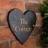 Rustic Slate Heart Shape House Sign - 24 x 21cm