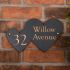 Rustic Slate Double Heart House Sign - 29.5 x 18cm