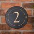 Round Rustic Slate House Number - 24cm diameter