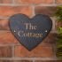 Rustic Slate Heart Shape House Sign - 24 x 21cm