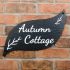 Rustic Slate Leaf House Sign - 40 x 35cm