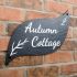 Rustic Slate Leaf House Sign - 40 x 35cm