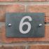 Smooth Slate House Number with 1 digit 