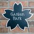 Rustic Slate Flower Shape House Sign - 36 x 34cm