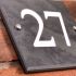 Square Smooth Slate House Number - 15 x 15cm