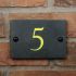 Smooth Slate House Number with 1 digit 