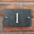 Slate House Number V-carved With White Infill Numbers 1 to 99