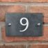 Slate House Number V-carved With White Infill Numbers 1 to 99