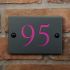 Smooth Slate House Number with 2 digits