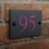 Smooth Slate House Number with 2 digits