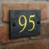 Smooth Slate House Number with 2 digits