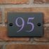 Smooth Slate House Number with 2 digits