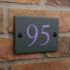 Smooth Slate House Number with 2 digits