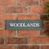 Green Smooth Slate House Sign - 35.5 x 10cm