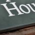 Green Smooth Slate House Sign - 35.5 x 20cm