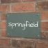 Green Smooth Slate House Sign - 30.5 x 20cm