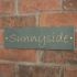 Green Smooth Slate House Sign - 35.5 x 10cm