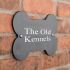 Rustic Slate Bone Shape House Sign - 28 x 16cm