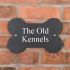 Rustic Slate Bone Shape House Sign - 28 x 16cm