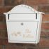 White Personalised Letterbox - London