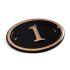 Black Oval Brass House Number - 14 x 10cm