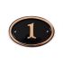 Oval Brass House Number - 14 x 10cm