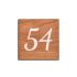 Solid Oak House Number Square