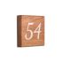 Solid Oak House Number Square